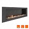  Биокамин SteelHeat LONG 1500 XL (Стекло + Стемалит) 